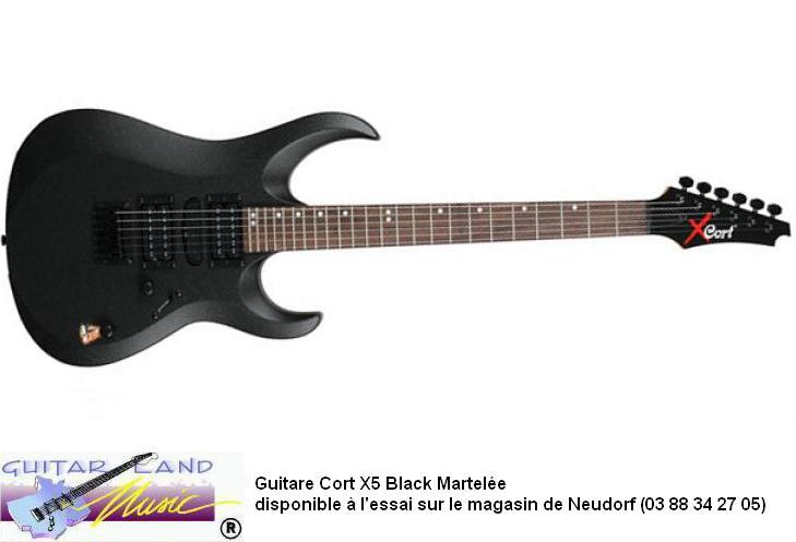 Guitare Cort X5 Noir Martele